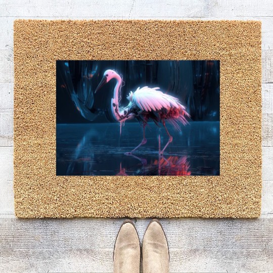 Neon Bird of Paradise Coir Doormats