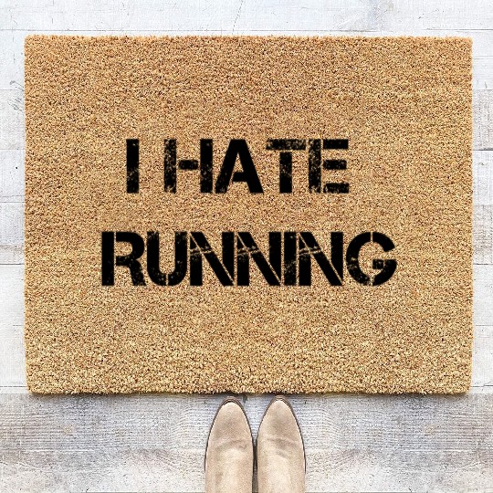 I Hate Running Coir Doormats