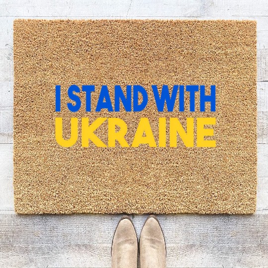Ukraine Flag I Stand With Ukraine Mens Coir Doormats