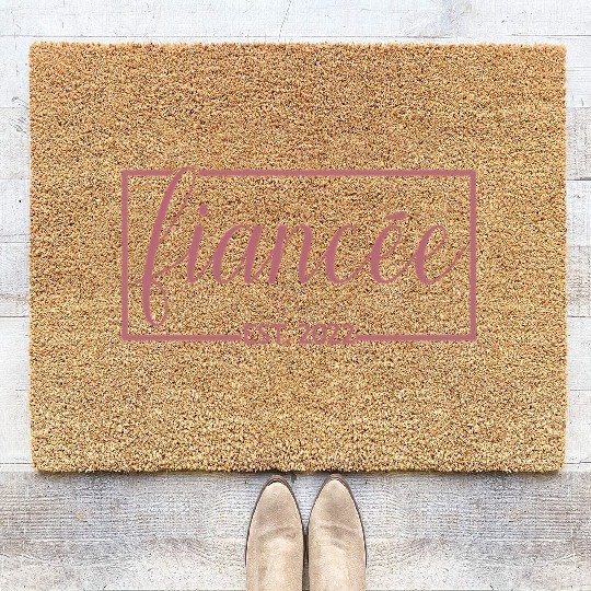 Fiancée Est 2022 Engagement Future Bride Engaged Coir Doormats