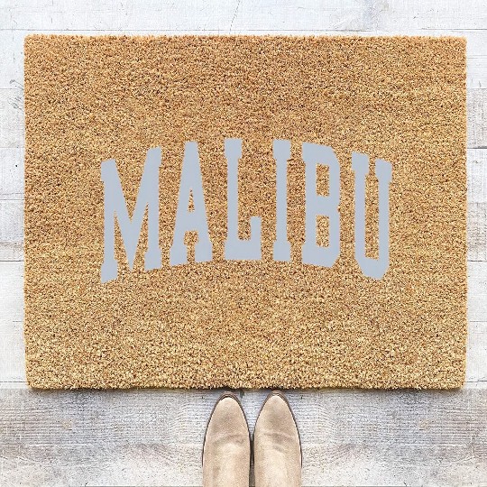 Brandy Light Blue Malibu Coir Doormats