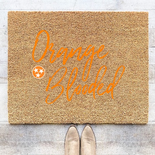 Tennessee Fan Orange Blooded Vol Sports Fan State Coir Doormats