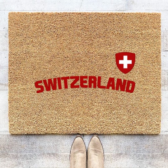Switzerland Flag Swiss Pride International Country Coir Doormats