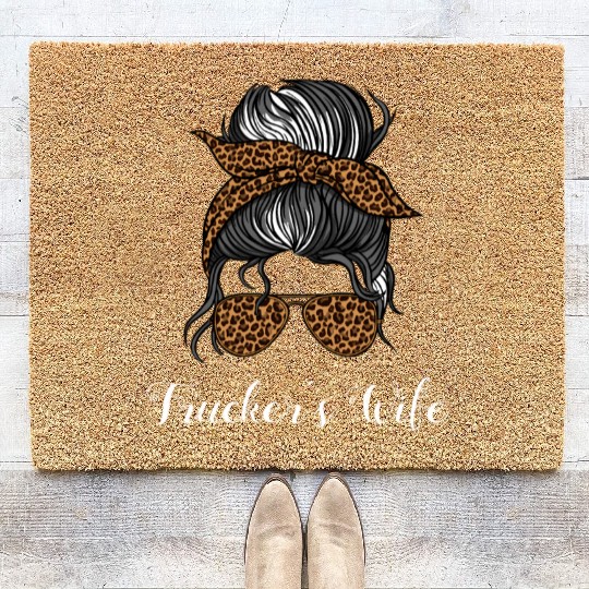 My Heart Belongs To A Trucker Truck Driver friend Coir Doormats