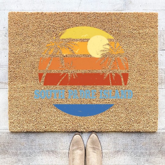 South Padre Island Texas South Padre Island Beach Coir Doormats