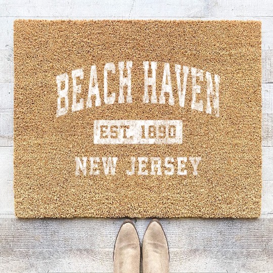 Beach Haven New Jersey Nj Established Sports Coir Doormats