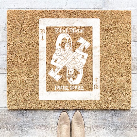 Black Metal Concert Headbanger Satan Antichrist Co Coir Doormats