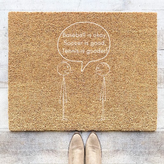 Comedy Tennis Coir Doormats
