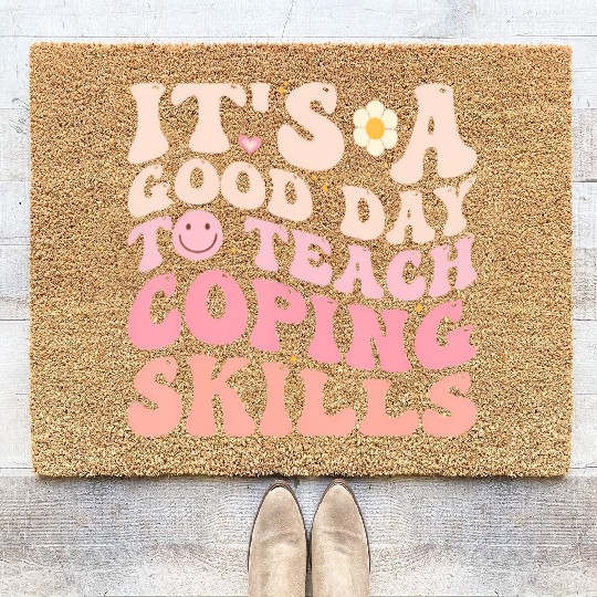 Teach ing Skills Teacher Back To School Counselor Coir Doormats