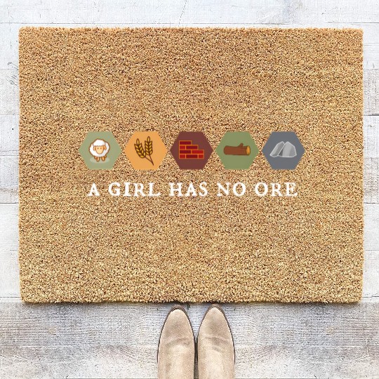 A Has No Ore Settlers Board Game Night Coir Doormats