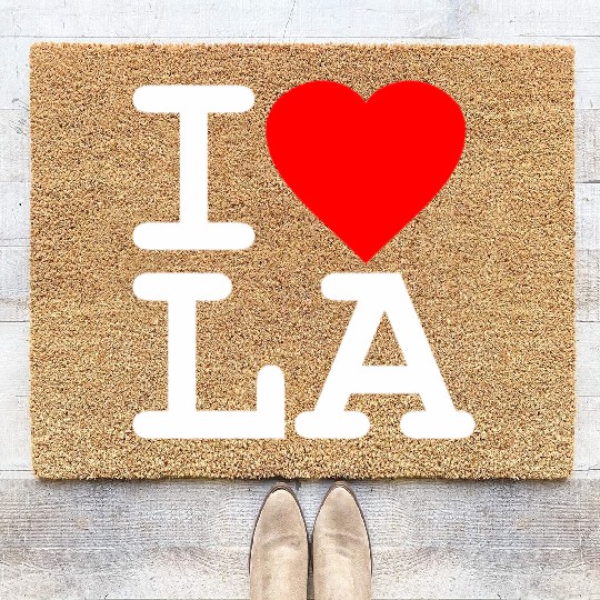 I Love La Los Angeles Coir Doormats