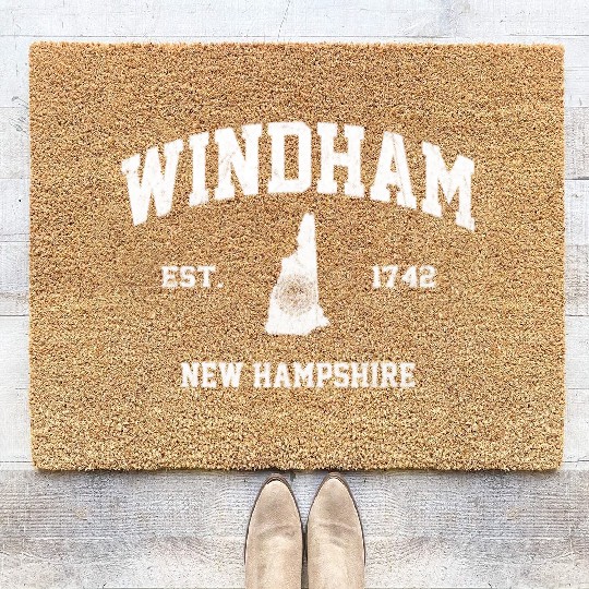 Windham New Hampshire Nh State Athletic Style Coir Doormats