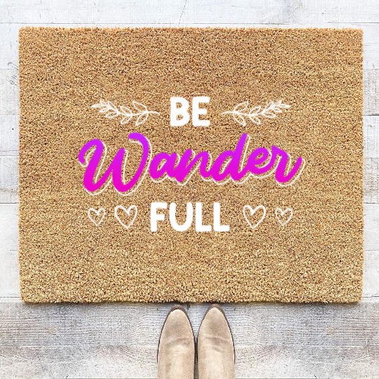 Wanderfull Mountain fan Wanderlust Hiker Summit Coir Doormats