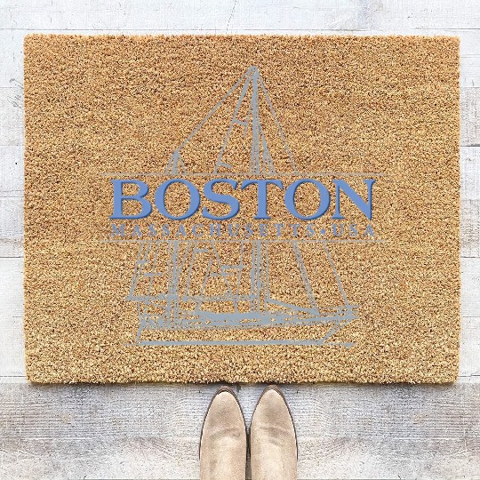 Boston Massachusetts Sailing Coir Doormats