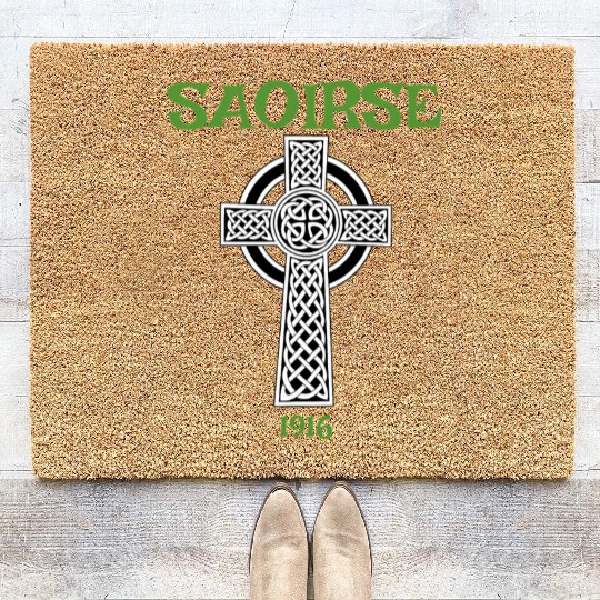 Saoirse Meaning Freedom Irish Republican With Celt Coir Doormats