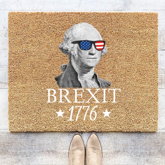 Brexit 1776 George Washington Revolution Usa Indep Coir Doormats