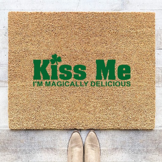 Kiss Me I'm Magically Delicious Coir Doormats
