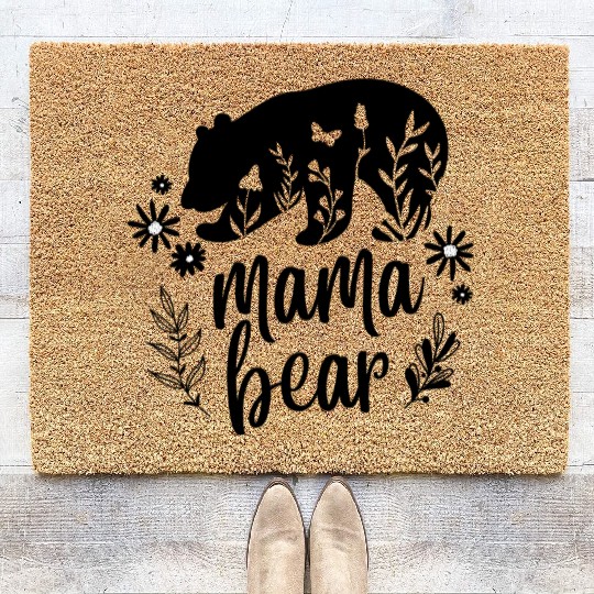 Mama Bear mother's day Coir Doormats
