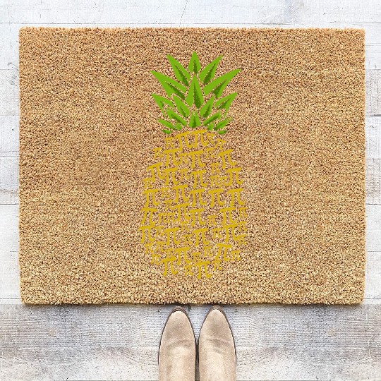 Pi Day Pineapple Math Teacher 3 14 Number Symbol Coir Doormats