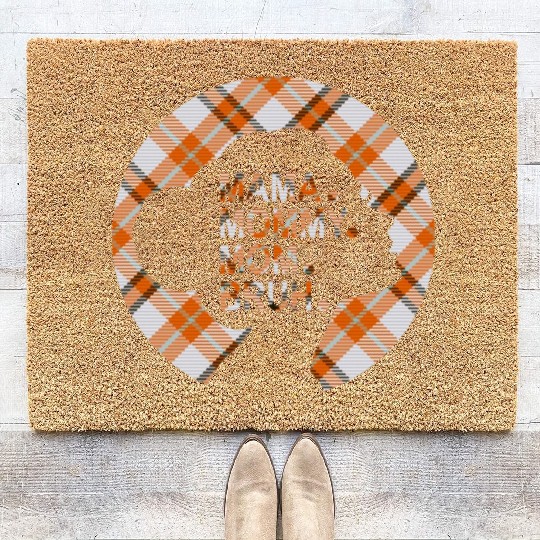 Mama Mommy Mom Bruh,beautiful plaid pajamas Coir Doormats