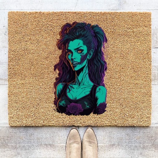 Zombie Girl Coir Doormats