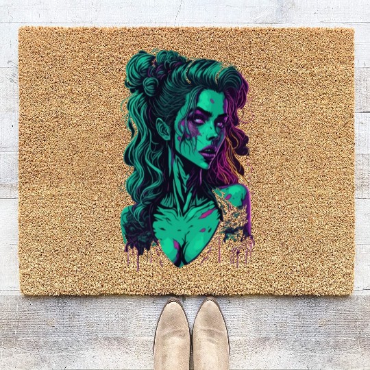 Zombie Girl Coir Doormats