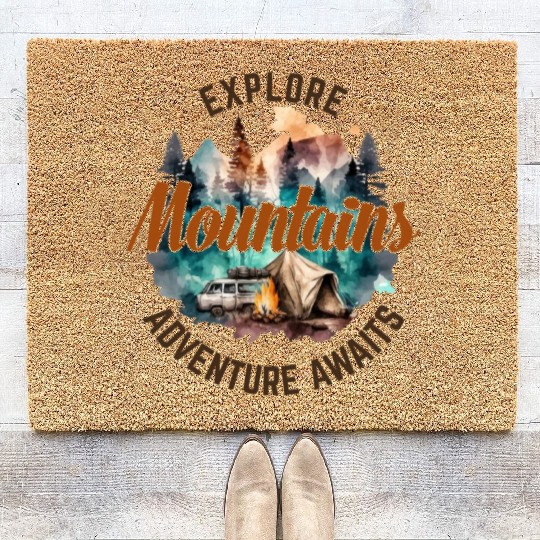 Camping Gear, Adventure Time Coir Doormats, Hiking Coir Doormats