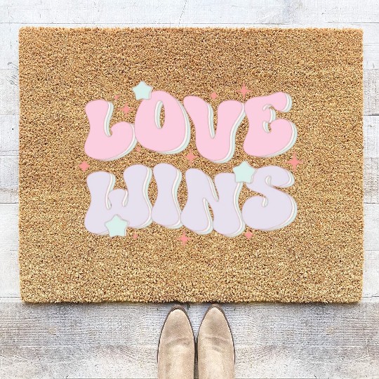 Love Wins, LGBT Pride Month Coir Doormats