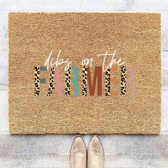 Farm Wife Farm Girlfriend Farmers Wife Dibs On Coir Doormats