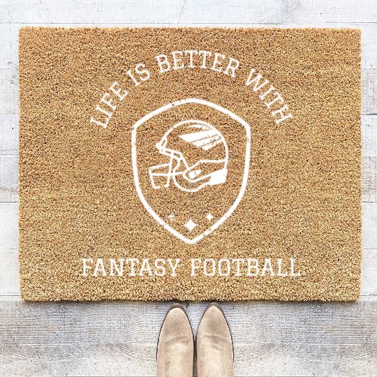 Life is Better with Fantasy Football Coir Doormats