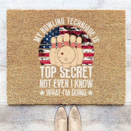 Vintage 4th of July Bowling Coir Doormats