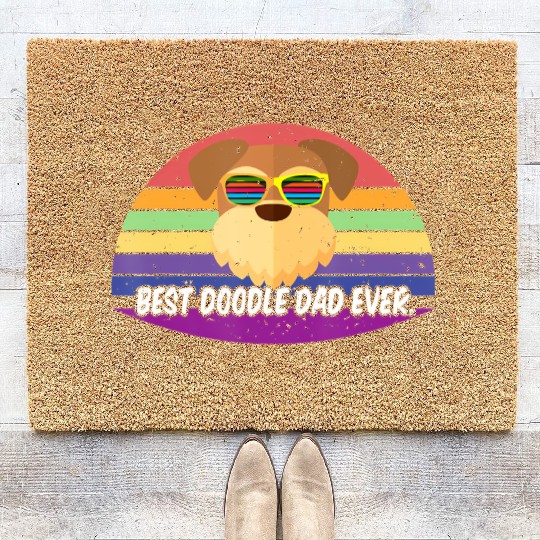 Kindergarten Squad Leopard Rainbow Back To School Coir Doormats