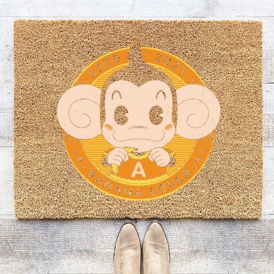 Monkey Banana Lover Coir Doormats