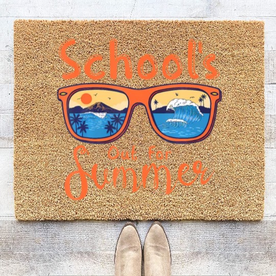 Substitute Teacher Life Hello Summer Tie Dye Summe Coir Doormats