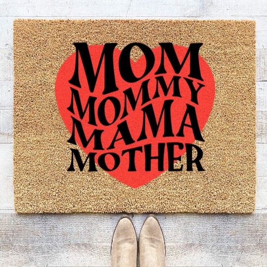 i love mama Coir Doormats