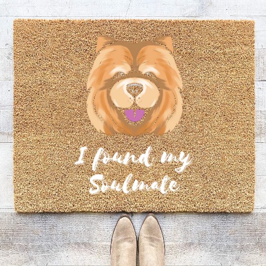 Chow Chow Dog Soulmate Puppy Dog Lover Coir Doormats