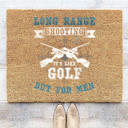 Long Range Shooting Like Golf For Gun Coir Doormats