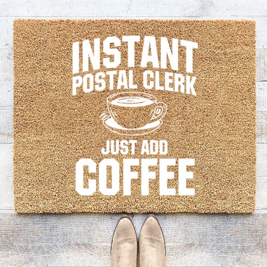 Funny Postal Clerk Costume Coir Doormats