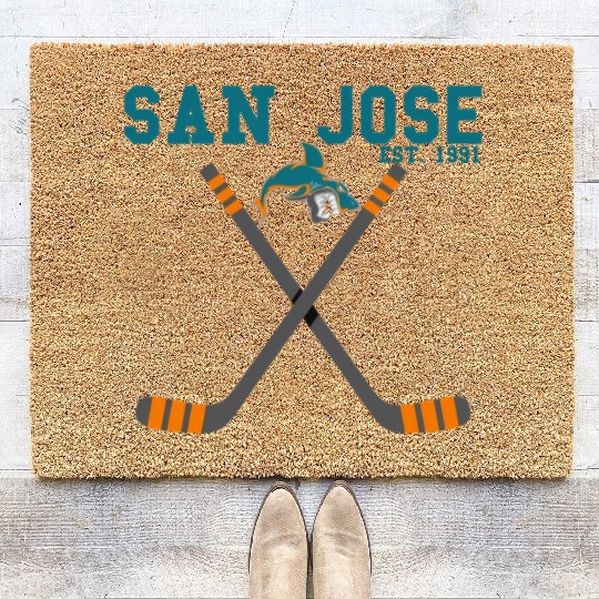 San Jose Sports Team Est 1991 Novelty Athletic Coir Doormats