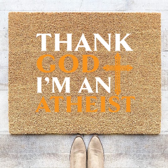 Atheism Anti-Religion Agnostic Freethinker Atheist Coir Doormats