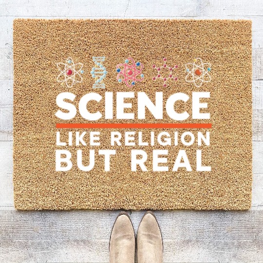 Atheism Anti-Religion Agnostic Freethinker Atheist Coir Doormats