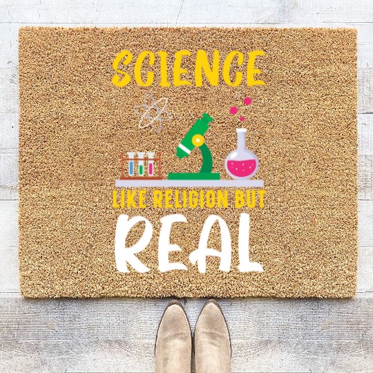 Atheism Anti-Religion Agnostic Freethinker Atheist Coir Doormats