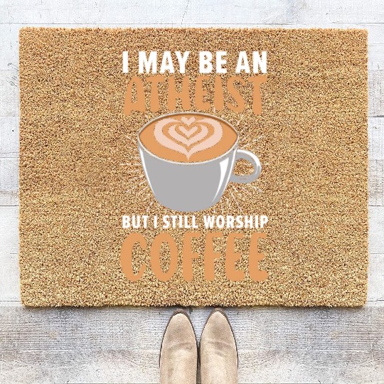 Atheism Anti-Religion Agnostic Freethinker Atheist Coir Doormats