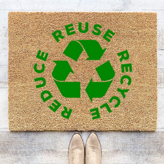 Reduce Reuse Recycle World Environment Day Gift Coir Doormats