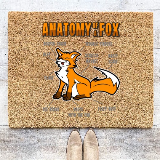 Anatomy Fox Furry Fursona Coir Doormats