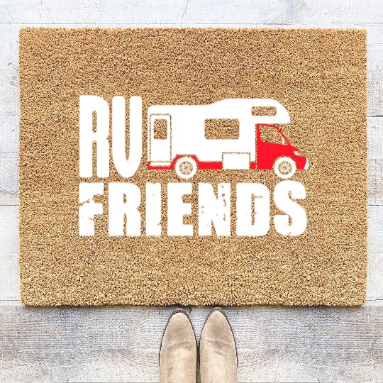 Motorhome Rv Camping Camper Rv Friends Coir Doormats
