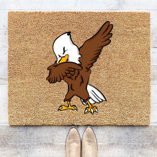 Dabbing American Bald Eagle Coir Doormats