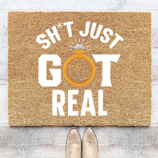 Bride And Groom Wedding Day Marriage Just Married Coir Doormats