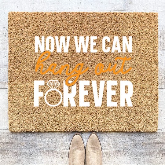 Bride And Groom Wedding Day Marriage Just Married Coir Doormats