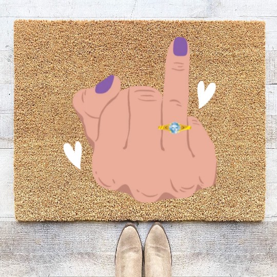 Bride And Groom Wedding Day Marriage Just Married Coir Doormats